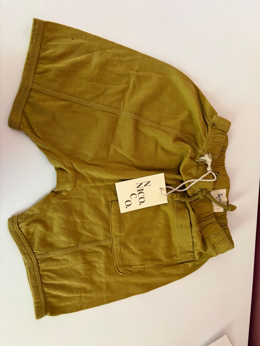 Nico Nico Olive Drawstring Kids Shorts